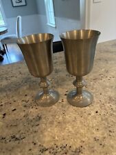 lot of two Vintage International Silver Co.  Pewter Goblets picture
