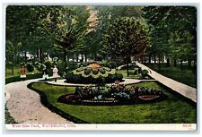 1907 West Side Park Exterior View Garden Waterloo Iowa Vintage Antique Postcard picture
