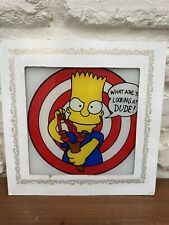 Bart Simpson What Are You Looking At Dude Sling Shot Prize Glass Scarce Rare 6