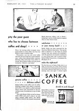 Original 1931 Sanka Coffee Ad: Pity the poor guest, choose between sleep picture