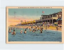 Postcard Bathing Beach And Amusement Section Ocean View Norfolk Virginia USA picture