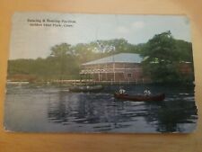 C.1912 Dancing & Boating Golden Spur Park East Lyme CT Vintage Postcard  picture