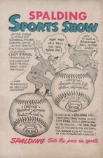 Spalding Sports Show Vintage Magazine Baseball Print Ad 1948 Page 1940s picture