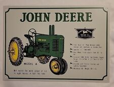 John Deere Moline Tractor Metal Sign Model A Two Cylinder Electric Country Decor picture