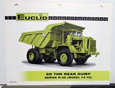 1965 Euclid 35 Ton Rear Dump R-35 74LD Construction Specifications Sales Folder picture