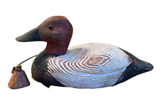 Jennings Decoy Co Duck Hand Carved Wood Resin Painted Signed CANVASBACK picture
