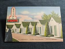 Postcard NE Nebraska Lincoln Capitol Courts Motel Roadside picture