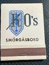 VINTAGE MATCHBOOK - KING OSCAR'S SMORGASBORD - SEATTLE, WASHINGTON - UNSTRUCK picture