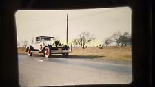 AI06 VINTAGE 35mm SLIDE TRANSPARENCY Photo VINTAGE CAR ON COUNTRY ROAD  picture