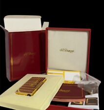S.T. DuPont Paris Line 2 Gold Plated Lighter With Box, Papers, And Attachment. picture