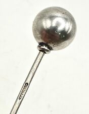 Antique Hatpin Perfect Sterling Stylish Sphere Chic Touch Fine Example picture