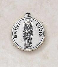 Unique Patron Saint Louis Sterling Medal Size .75 in H comes with 24 in Chain picture