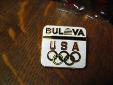 Bulova Watch Vintage 1988 Olympic Games Lapel Pin - Calgary Canada Seoul Korea  picture