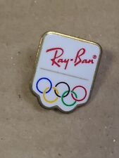 Vintage RAY-BAN Sunglasses Advertising Olympics Lapel Hat Pin 1988 Calgary vtg picture