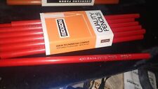 12 Vintage Dixon 2210-R Red Checking Pencils Full Dozen in Sleeve New Old Stock picture