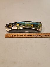 XL Huge John Deere Tractor Print Pocket Knife Collector Stainless Made In china picture