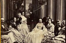 FRANCE Grisettes Reading & Conversations c1865 Vintage Photo Stereo Albumin picture