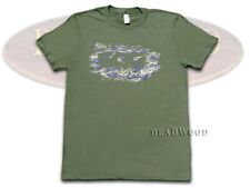 SOG Olive Green Silhouette Pattern Logo 100% Cotton Large T-shirt picture