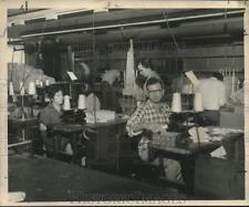 1956 Press Photo Blind persons at work in the sewing department. - nob58764 picture