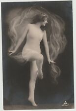 Original French real photo postcard risqué nude bodystocking 1900's RPPC pc #803 picture