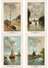 ADVERTISING BENSDORP CACAO AMSTERDAM 8 Vintage LITHO PC. ITALIAN TEXT (L3959) picture
