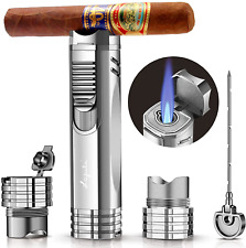 Cigar Lighter, Cigar Punch, Cigar Draw Enhancer, Cigar Holder,All-In-One Refilla picture