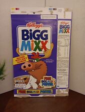1990 Vintage Kellogg's Cereal Box Bigg Mixx~used Flat Empty ~Bigg Mixx Poster picture