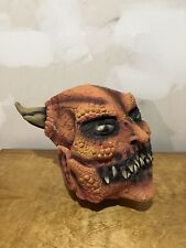 Vintage Rubber Halloween Demon Devil Hell Monster Face Adult Size Mask Rubber picture