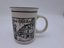 New Orleans Coffee Mug Tea Cup Stoneware Street Scene History On The Back picture