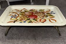 Vintage Metal Folding Lap Breakfast Tray Table RARE picture
