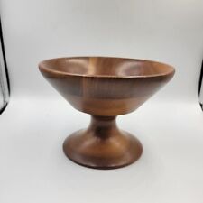 Vtg Wooden Ozark Treasures Home Decor Bowl with Pedestal picture