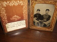 1/2 Plate Tintype Photo of Civil War Soldier Holding Hands Battle of Bull Run picture