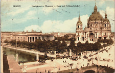 Germany Berlin Lustgarten, Museum, Dom und Schlossbrücke Vintage Postcard B132 picture