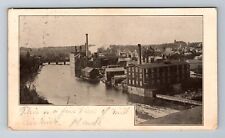 Sheboygan Falls WI-Wisconsin, Bird's-Eye View of Mills, Vintage c1907 Postcard picture