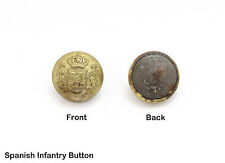 1 Original Small Spanish Infantry Button, Span Am War, 