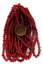 12 Strands Old Cranberry Glass Beads Wholesale Lot African Trade   Bin 777 picture