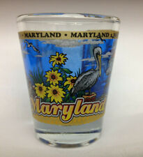 MARYLAND STATE WRAPAROUND SHOT GLASS SHOTGLASS NEW  picture