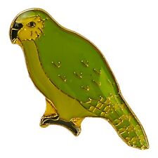 Vintage New Zealand Kakapo Green Parrot Bird Lapel Hat Pin Travel Souvenir Gift picture