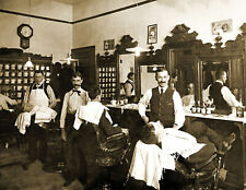 1903 Rudy Sohn's Barber Shop Junction City Kansas Picture Photo Reprint 8x10 picture