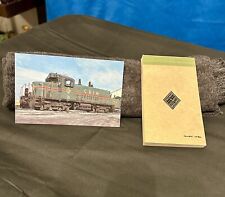 Vintage Chicago $ Illinois Midland Railroad Notepad Notebook & Postcard picture