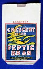 Vintage VOIGT'S CRESCENT Brand PEPTIC BRAN Purified Laxative Bran Bag NEW picture