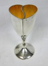 Lenox Kirk Stieff Collection Silver plated Heart Shaped Champagne Flutes Glasses picture
