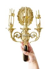 Church Orthodox Easter Three Candle Blessing Holder brass 12.20