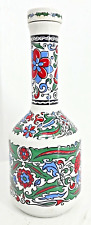 Vintage Metaxa Bottle Decanter Handmade Decorative Floral White Porcelain Greece picture