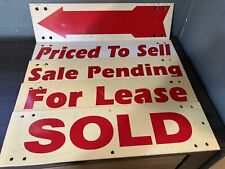 14 VINTAGE PLASTIC REALTY/ REALTOR SIGNS. $10 EACH OR DEAL FOR MULTIPLES. 5x18. picture