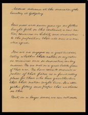 Abraham Lincoln Gettysburg Address Reprint On 100 Year Old Paper *P019 picture