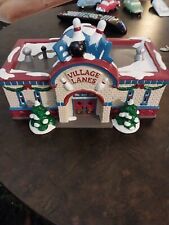 Dept 56 Snow Village BOWLING ALLEY 54858 Hand painted OB 1995 Retired Christmas picture