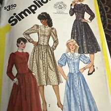 VTG Pattern Simplicity Woman's Dress  #6030 Size 8 Gunne Style Fitted Sz8 picture