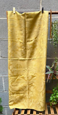 Antique French Large Scale Golden Yellow Frame Design Damask Textile Panel picture