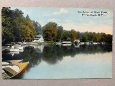 Postcard Sylvan Beach NY - c1910s Boat Livery at Wood River picture